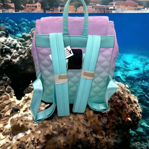 Disney Loungefly Little Mermaid Scales Ombre Mini Backpack & Matching Wallet main image 5